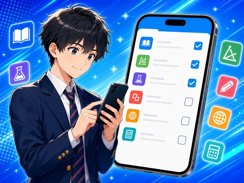 受験科目をセットする画面イメージ